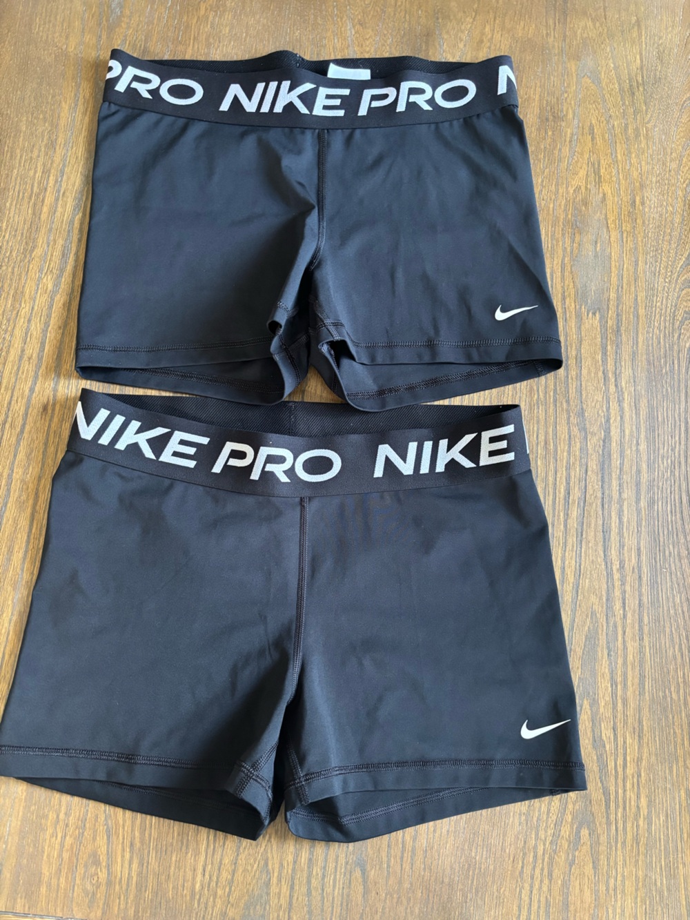 Nike Black Performance Shorts with White Logo Waistband